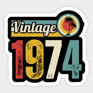 Vintage 1974 | Legendary Since 1974,Awesome Since 1974 Sticker